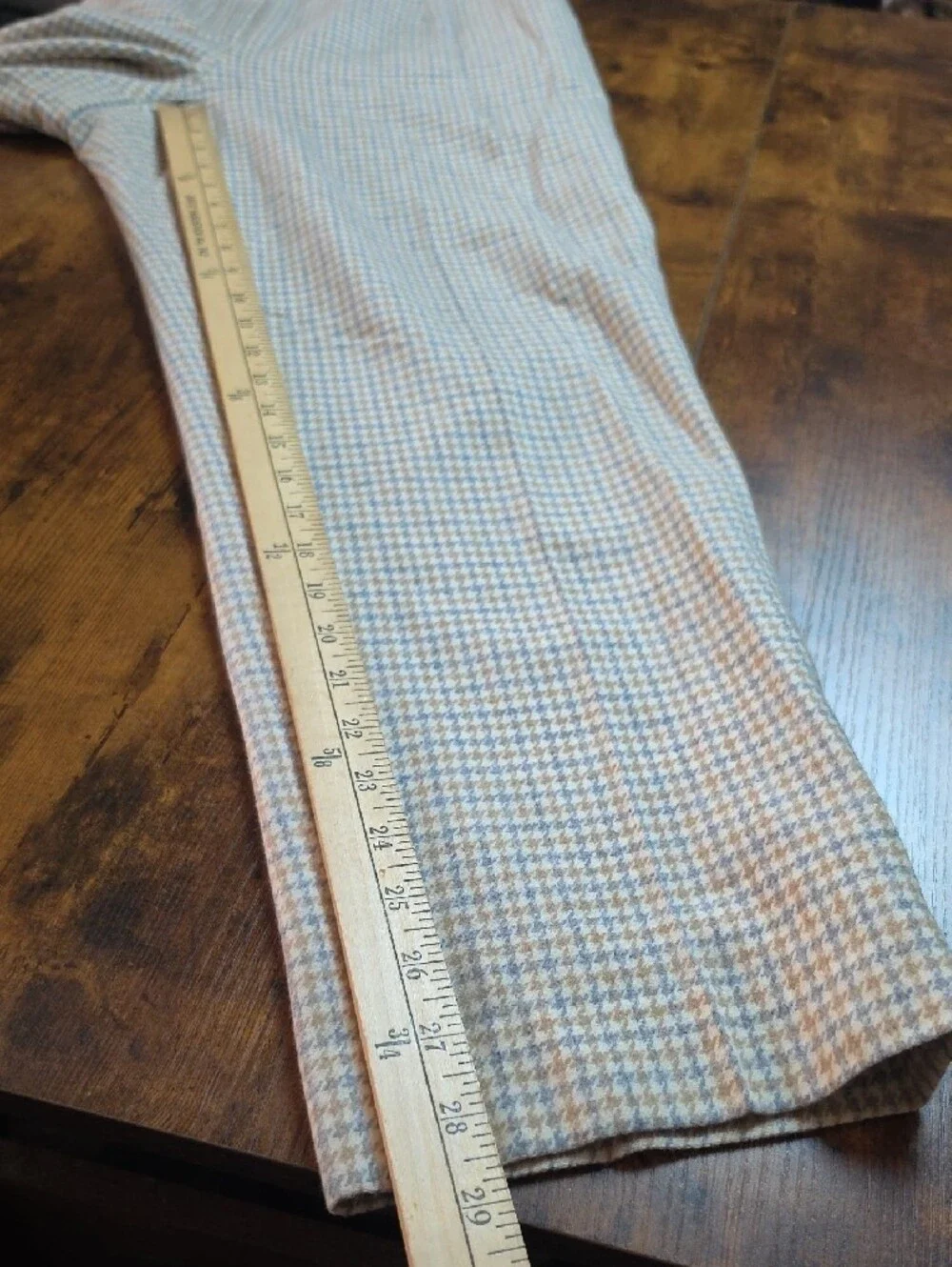 PENDLETON | 100% Virgin Wool Houndstooth High Rise Trousers USA | 12 Petite
